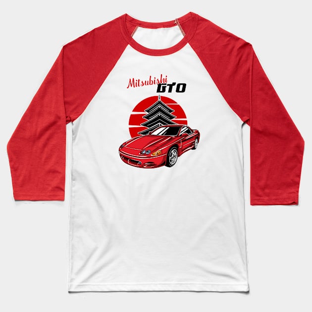 Mitsubishi GTO Baseball T-Shirt by mirailecs